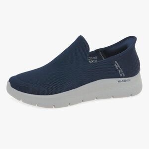 Skechers Slip-On Go Walk Flex Mesh Sneaker in Navy and Grey